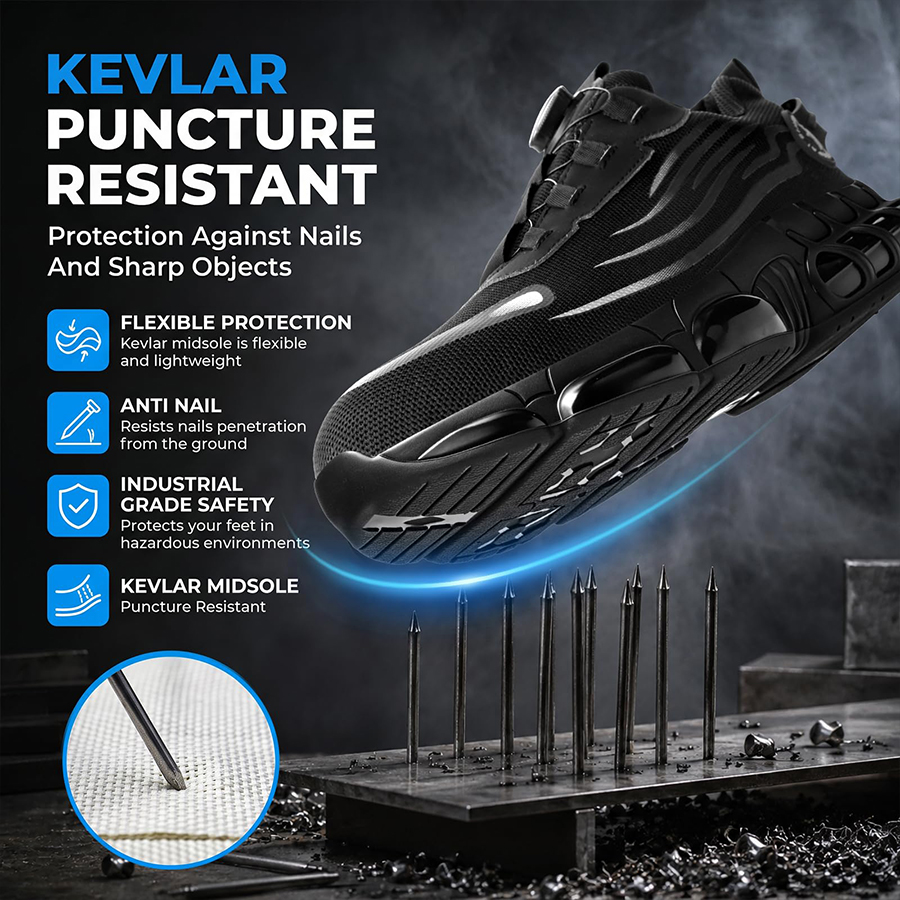 รองเท้าเซฟตี้สีดำสำหรับผู้ชาย  - Outdoor Lighting Black บทวิจารณ์และราคา